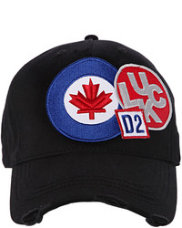 DSQUARED2 Flag Patches Canvas Baseball Cap