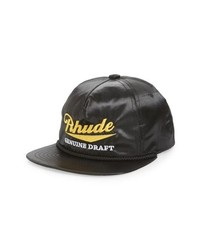 Rhude Genuine Draft Satin Snapback Baseball Cap