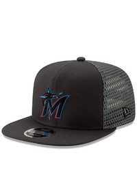 New Era Graphite Miami Marlins Mesh Fresh 9fifty Adjustable Snapback Hat At Nordstrom