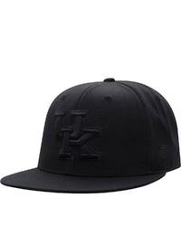 Top of the World Kentucky Wildcats Black On Black Fitted Hat