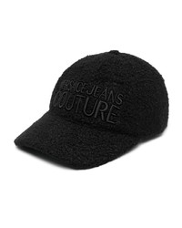 VERSACE JEANS COUTURE Logo Embroidered Faux Shearling Cap