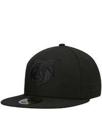 New Era Memphis Grizzlies Black On Black 59fifty Fitted Hat