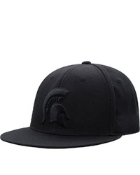 Top of the World Michigan State Spartans Black On Black Fitted Hat