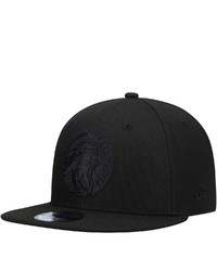 New Era Minnesota Timberwolves Black On Black 9fifty Snapback Hat At Nordstrom