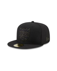 New Era Cap New Era Black Sacrato Kings Logo Spark 59fifty Fitted Hat