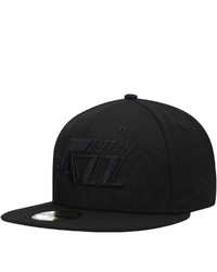 New Era Utah Jazz Black On Black 59fifty Fitted Hat At Nordstrom