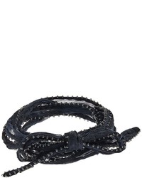 Chan Luu 42 Viscose Chiffon Tie Dye Print Necklace Or Bracelet With Beaded Trim Necklace