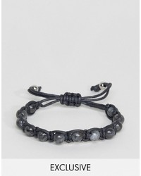 Seven London Beaded Bracelet In Blackgray