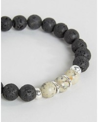 Seven London Beaded Bracelet With Contrast Marble Effect