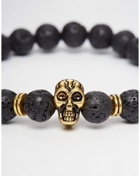 Reclaimed Vintage Beaded Skull Bracelet