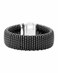 Lagos Black Caviar Ceramic Rope Bracelet Size Medium