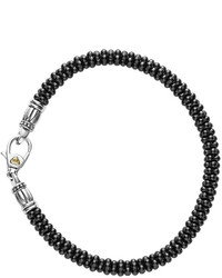 Lagos Ceramic Black Caviar Beaded Bracelet Size Medium
