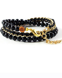 Domo Beads 5050 Chain Wrap Bracelet Black Onyx