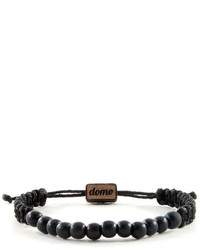 Domo Beads Wood Beaded Retractable Bracelet Black