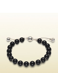 Gucci Bracelet With Black Wooden Beads