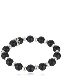 King Baby Studio King Baby 10mm Black Onyx Bead Bracelet With Silver Beads