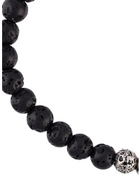 M. Cohen Lava Stone Bead Bracelet