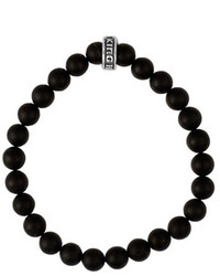 King Baby Studio Logo Ring Onyx Bead Bracelet