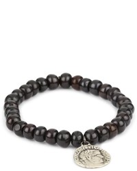 M.Cohen Handmade Designs Mcohen Hand Made Designs Black Yak Boke Bead With Sterling Silver Rare Coin Bracelet