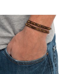 Max Reed Multi Strap Leather Bead Bracelet