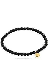 Satya Jewelry Black Onyx Mini Om 4mm Stretch Bracelet