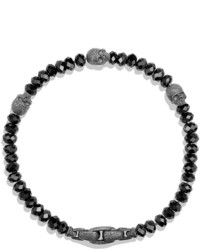 David Yurman Skull Station Bracelet With Spinel Beads