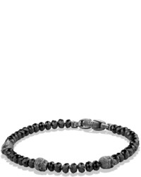 David Yurman Skull Station Bracelet With Spinel Beads