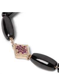 Luis Morais Spinel Gold And Ruby Bead Bracelet