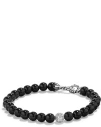 David Yurman Spiritual Beads Bracelet With Black Onyx And Diamonds