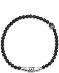 David Yurman Spiritual Beads Skull Bracelet With Black Onyx