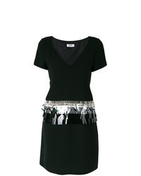 Black Beaded Casual Dress