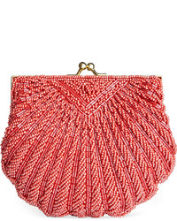 La Regale Beaded Shell Evening Clutch