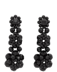 Simone Rocha Black Three Tier Earrings