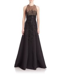 Black Beaded Evening Dress