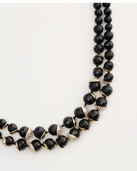 Ann Taylor Double Layer Faceted Bead Necklace