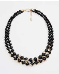 Ann Taylor Double Layer Faceted Bead Necklace