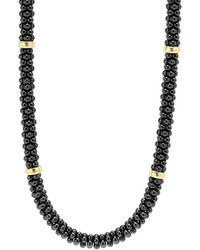 Lagos Black Caviar 8 Bar Beaded Necklace