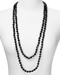 Carolee Black Faceted Bead Rope Necklace 72