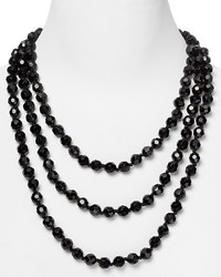 Carolee Black Faceted Bead Rope Necklace 72