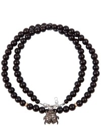 Catherine Michiels Crystal Beetle Beaded Necklace