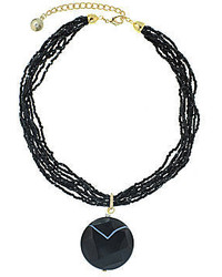 jcpenney Fine Jewelry Rox By Alexa Striped Agate Multi Strand Seed Bead Necklace