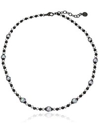 Majorica Blake Grey Pearl And Bead Necklace17 25 Extender