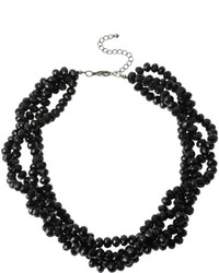 jcpenney Mixit Mixit Black Bead Multi Strand Torsade Necklace