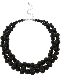 Statet Black Bead Necklace