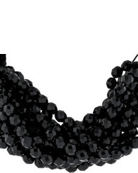 Saint Laurent Yves Black Bead Choker Necklace