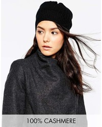 Johnstons 100% Cashmere Beanie In Textured Rib