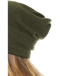 1717 Olive Purl Knit Slouch Beanie