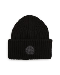 Canada Goose Arctic Disc Recycled Cashmere Wool Beanie In Black At Nordstrom
