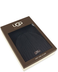 UGG Beanie Scarf And Glove Box Set Black