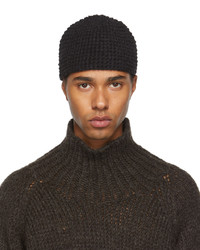 Jan Jan Van Essche Black Crochet 7 Beanie